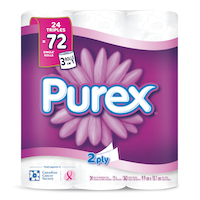 Purex Triple Roll Toilet Paper, 2-ply Tissue, 24-pk