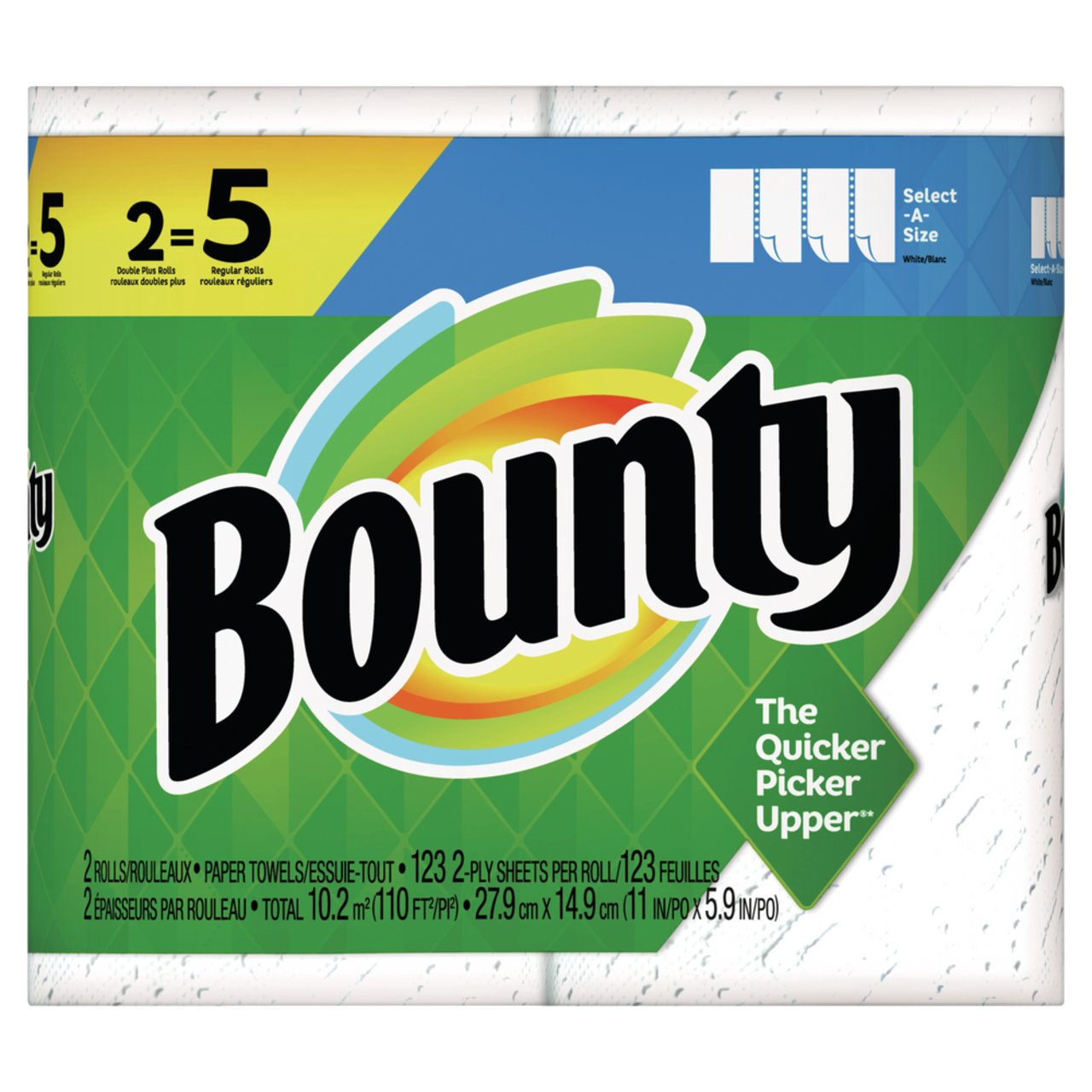 Bounty Select-A-Size Paper Towel, Double Rolls, 2-pk