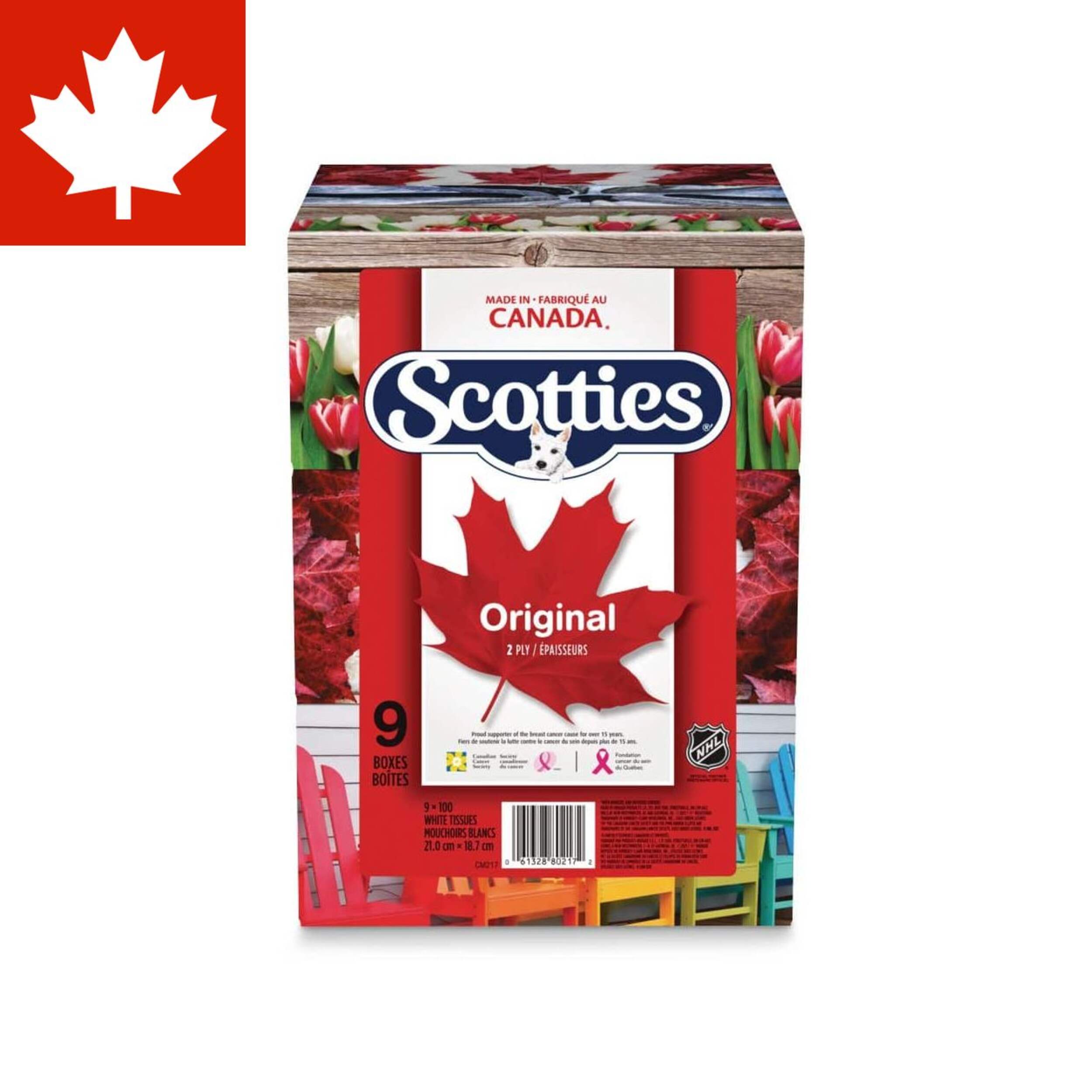 Scotties Facial Tissues, 2-ply, 100-Sheets, 9-pk Front_Elevated