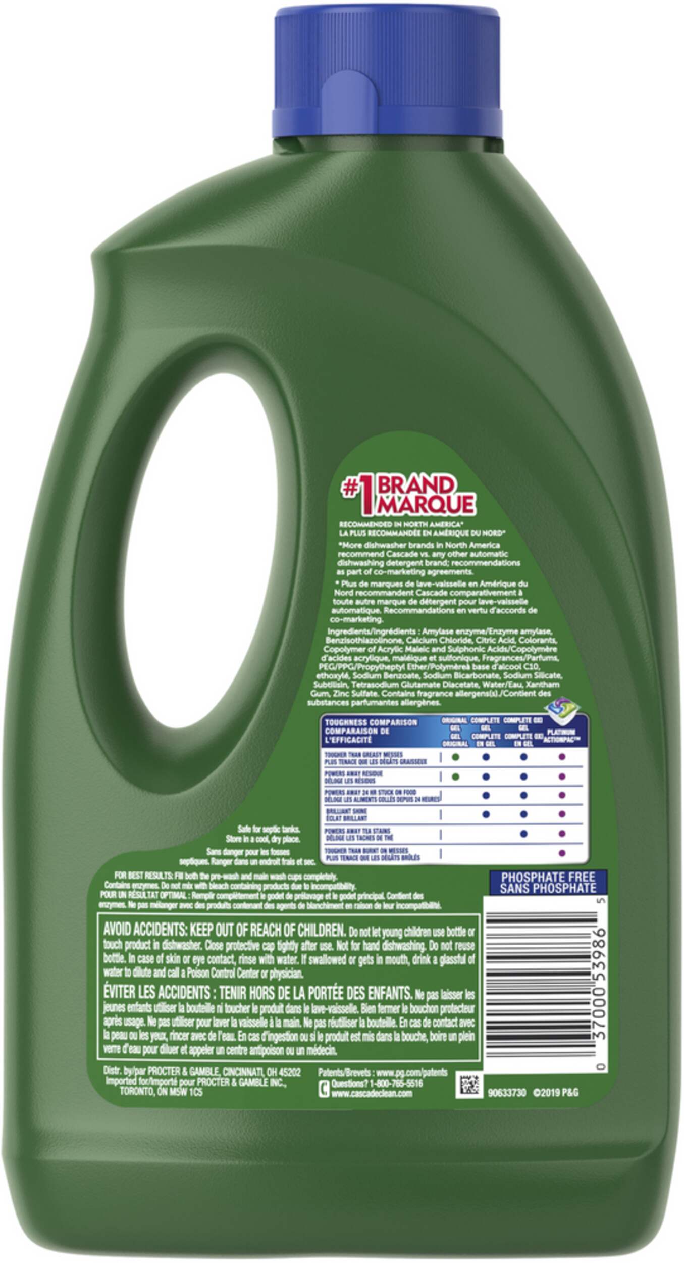 Cascade Complete Gel Dishwasher Detergent, Fresh Scent, 1.7 kg