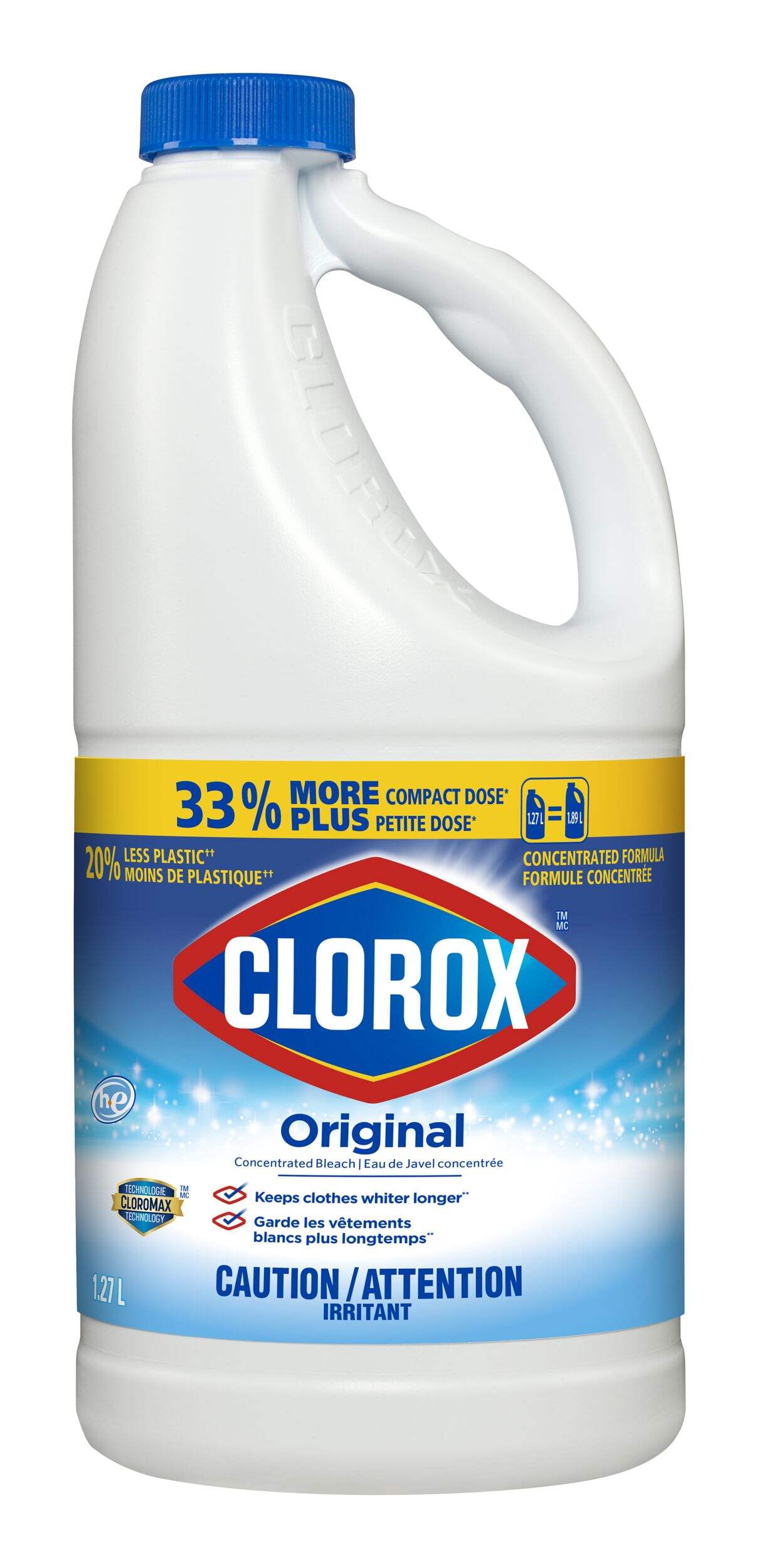 Clorox Liquid Disinfectant Laundry Bleach, Original, 1.27-L Front_Flat