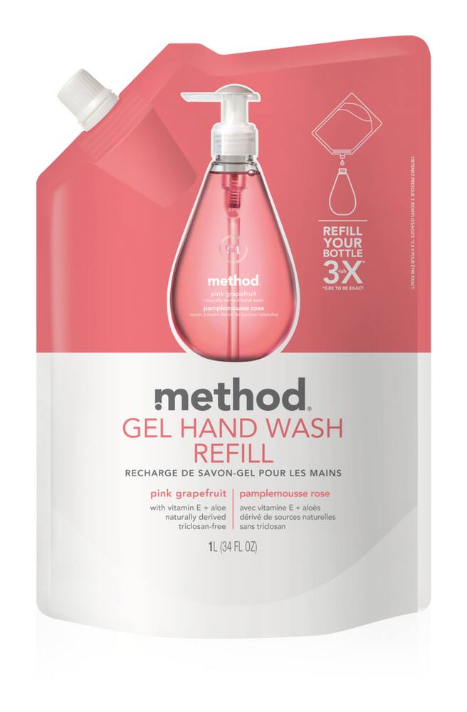 Method Gel Hand Soap Refill Pink Grapefruit Scent 1 L Canadian Tire   Method Hand Wash Gel Refill Pink Grapefruit 1l D060729c D9a5 4846 8c1a C39e78a62e35 