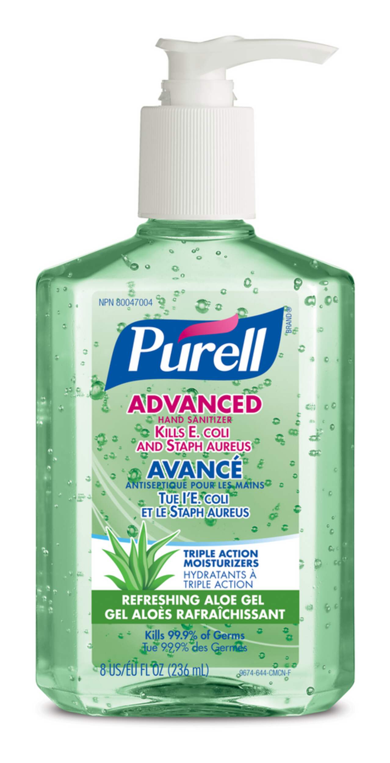 Purell Advanced Instant Pump Hand Sanitizer Gel with Aloe, Fresh Scent