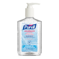 Purell Advanced Instant Pump Hand Sanitizer Gel, Unscented, 236-mL Front_Flat