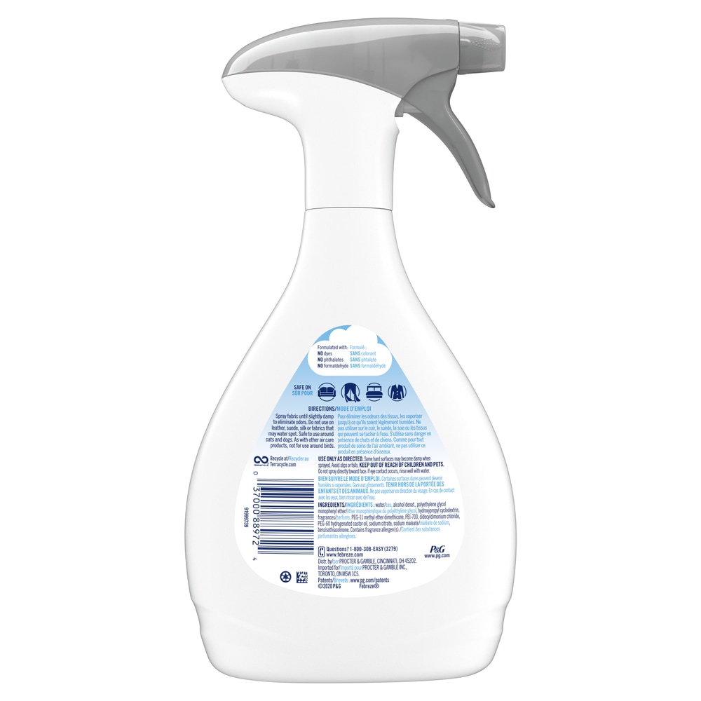 Febreze Heavy Duty Fabric Freshener Spray, Crisp Clean Scent, 800mL