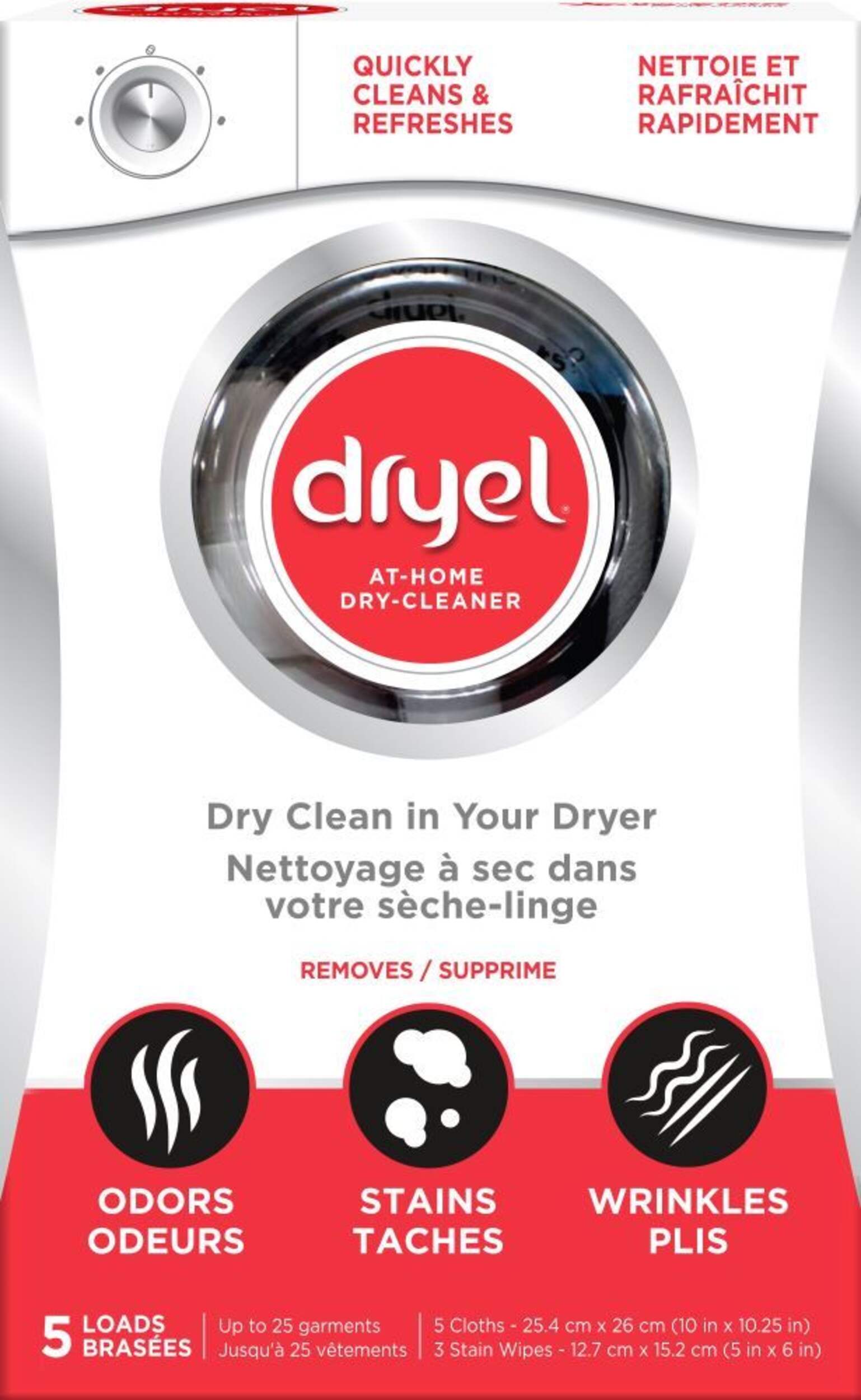 Dryel At-Home Dry Cleaner, 5-pk Front_Flat