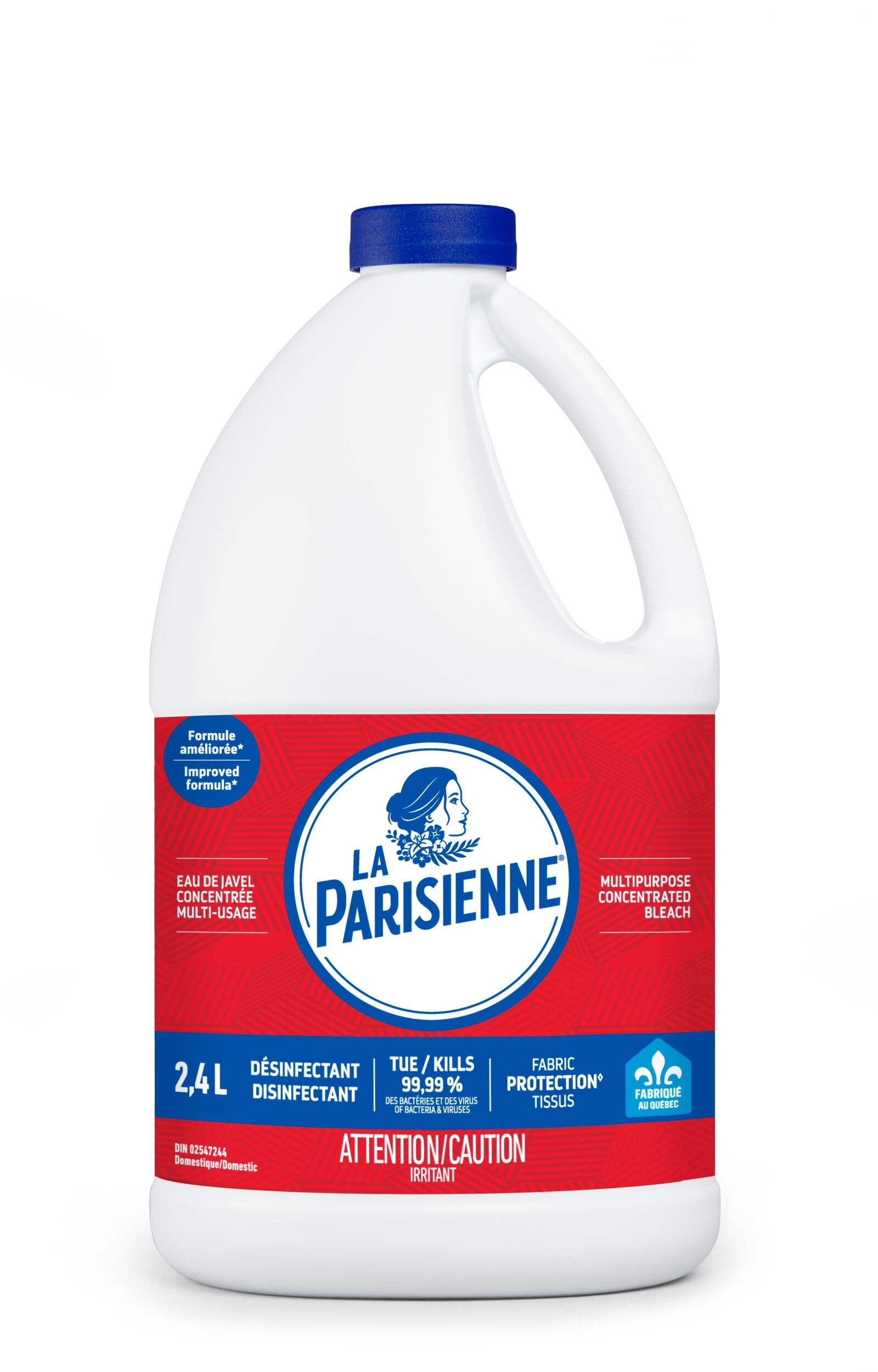 La Parisienne Liquid Disinfectant Multi Purpose Bleach, 2.4-L Front_Flat