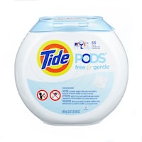Tide Liquid Free & Gentle Laundry Detergent Pods, 66-pk