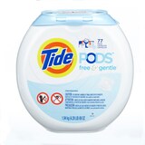 Tide Liquid Free & Gentle Laundry Detergent Pods, 77-pk