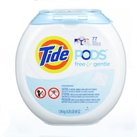 Tide Liquid Free & Gentle Laundry Detergent Pods, 77-pk
