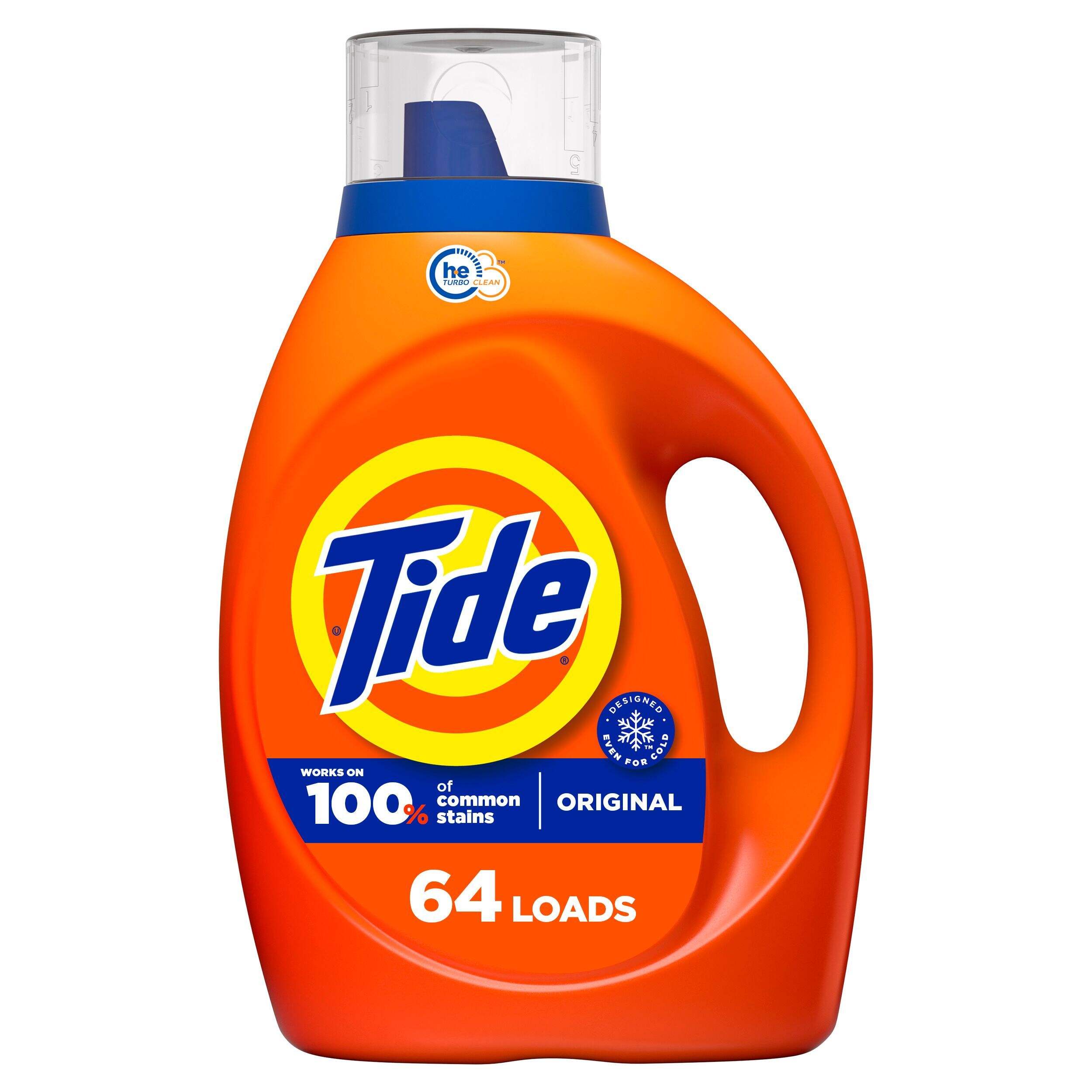 Tide Liquid Laundry Detergent, Original, 64 loads, 2.72 L Front_Flat