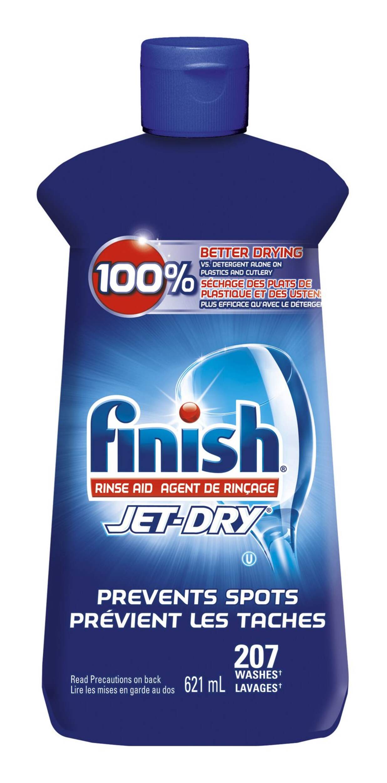 Finish Jet-Dry Liquid Rinse Aid, Fresh Scent, 621-mL Front_Flat