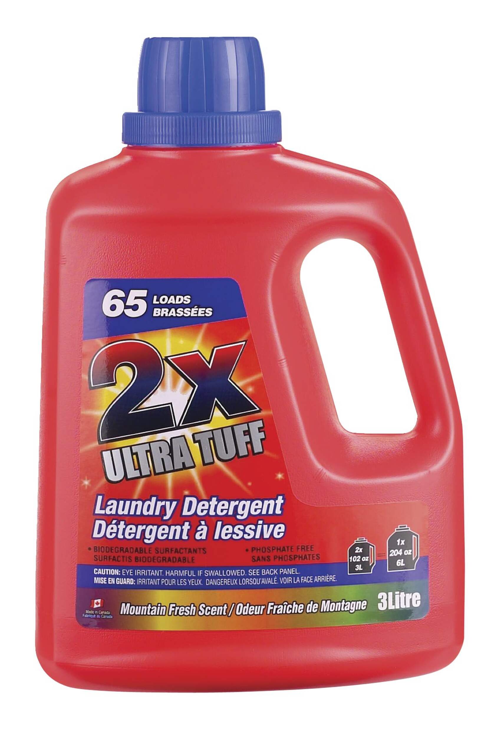 2X Ultra Tuff Regular Laundry Detergent, 65-Use Front_Flat