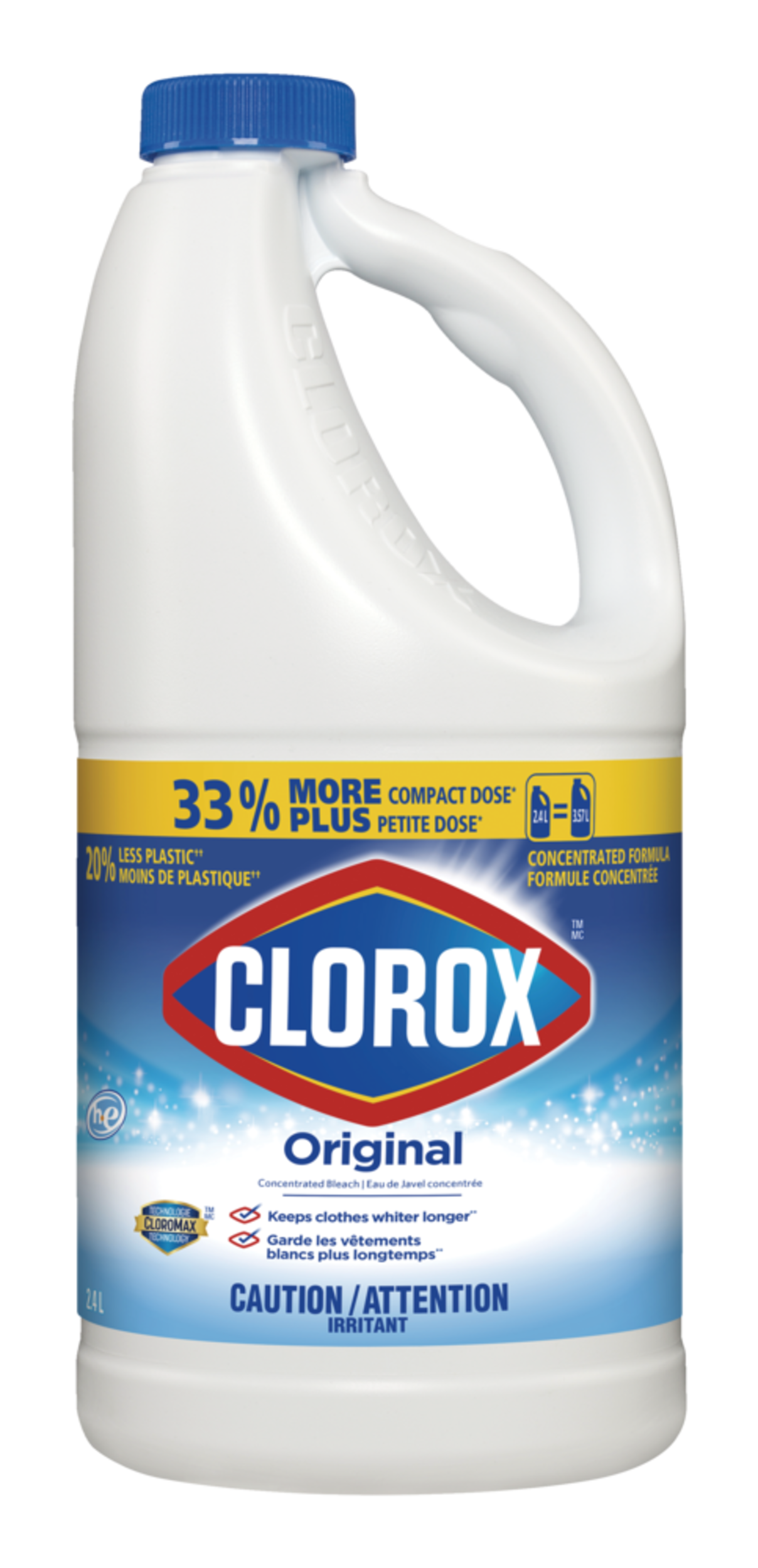 Clorox Original Concentrated Bleach, 2.4-L Front_Flat