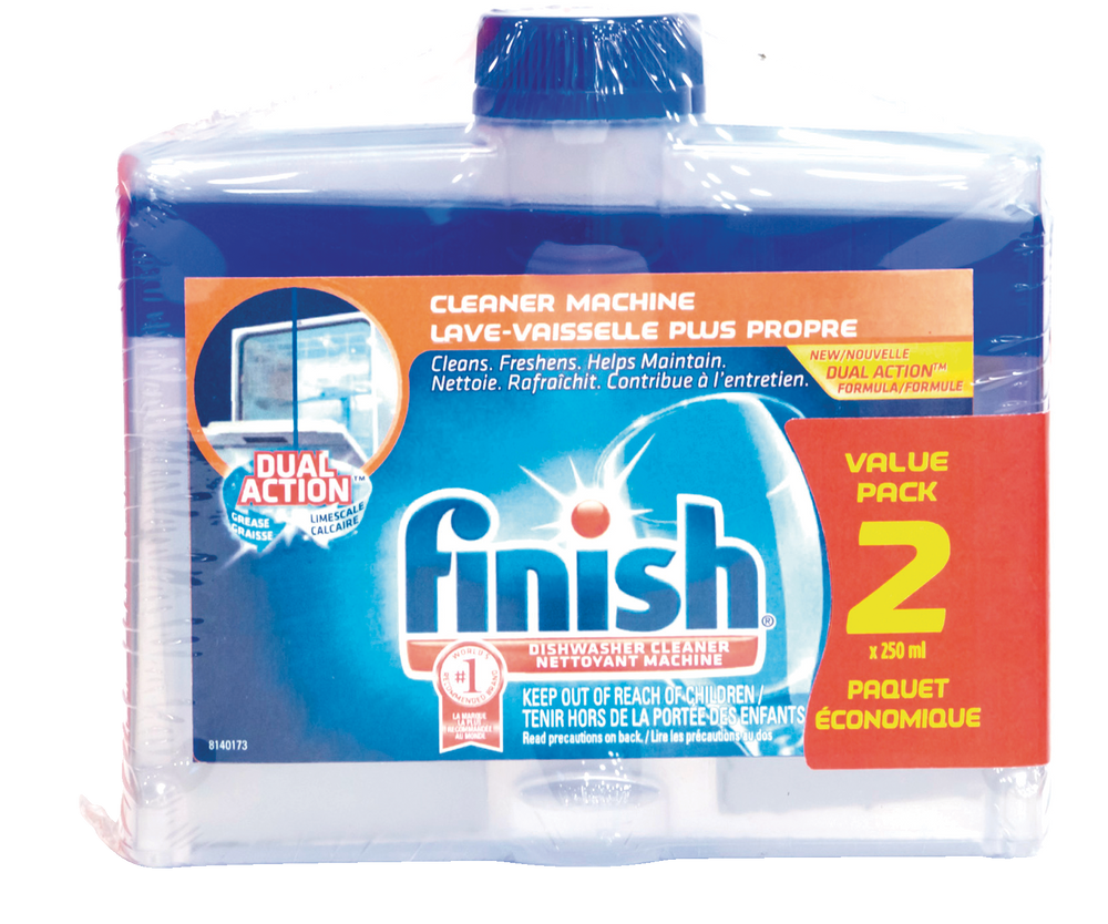 Finish Liquid Dishwasher Cleaner, Fresh Scent, 250mL, 2pk Canadian Tire
