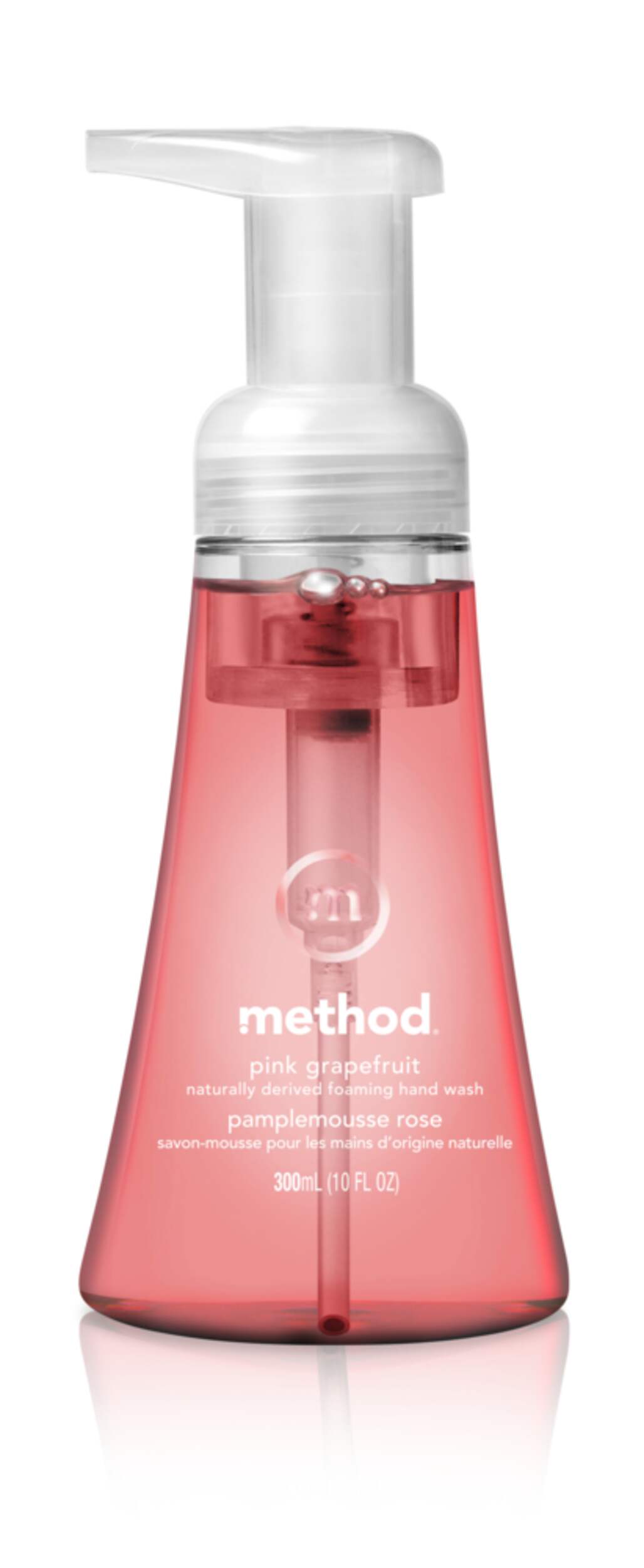method Foaming Hand Soap with Pump, Pink Grapefruit Scent, 300-mL Front_Flat