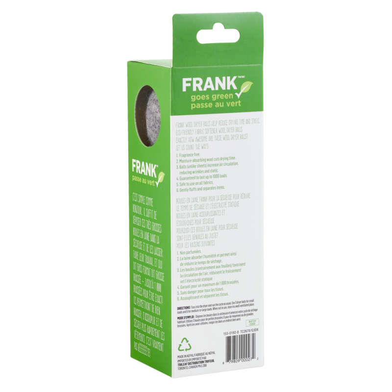 FRANK Wool Dryer Balls, 3pk Canadian Tire