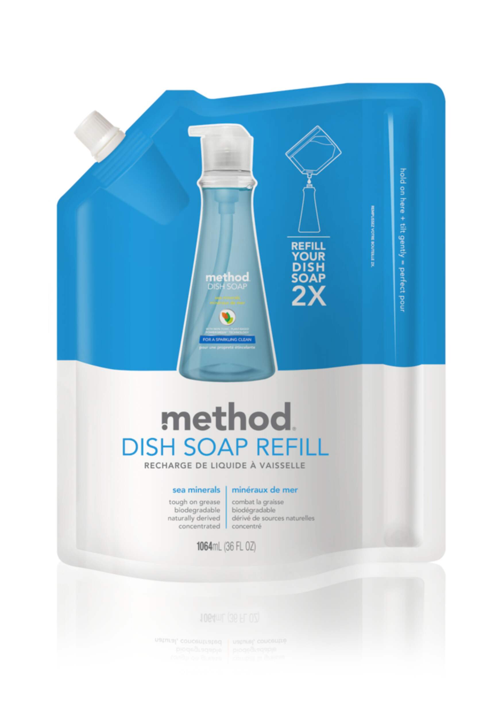 method Liquid Dish Soap Refill, Sea Minerals Scent, 1.1L Canadian Tire