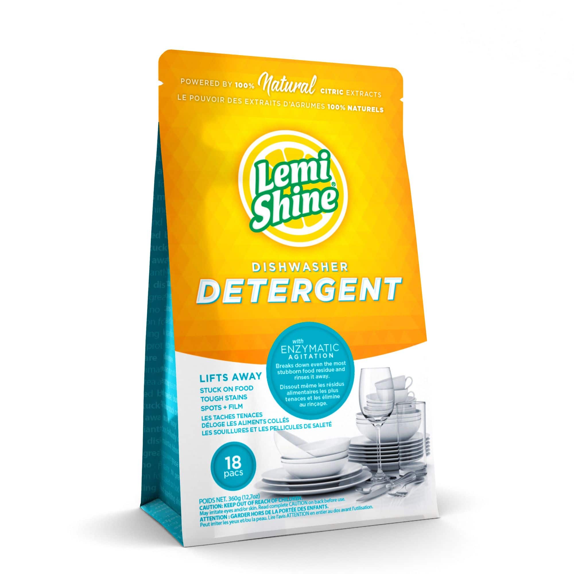 Lemi Shine Natural Dishwasher Pods, All-In-One Powder & Gel Dishwasher  Detergent Pods with Powerful Citric Acid, Includes Bonus Pack of  Dishwasher Cleaner