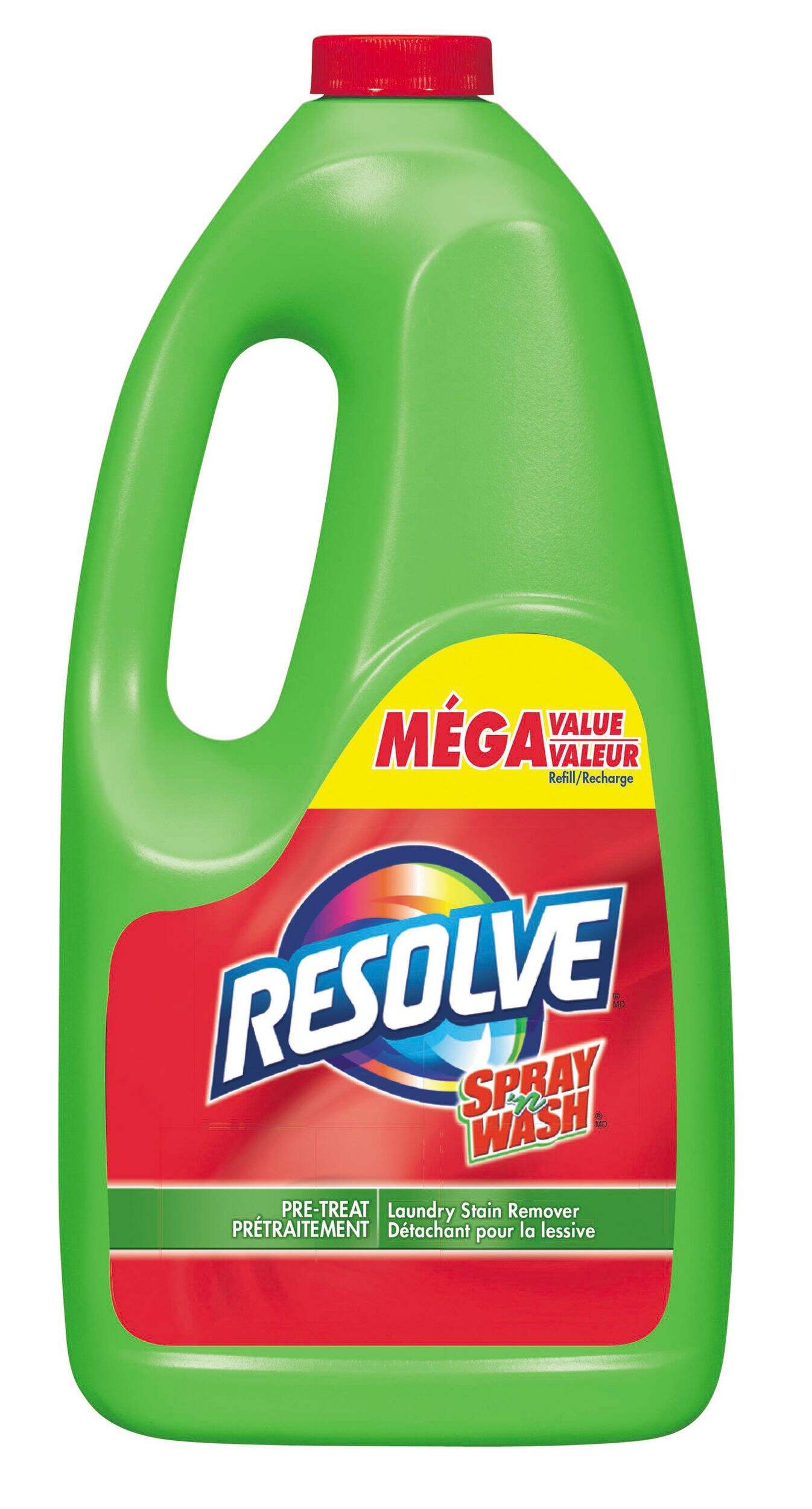 Resolve Green Spray 'N Wash Laundry Stain Remover, Pre-Treatment Trigger Refill, 1.3-L Front_Flat
