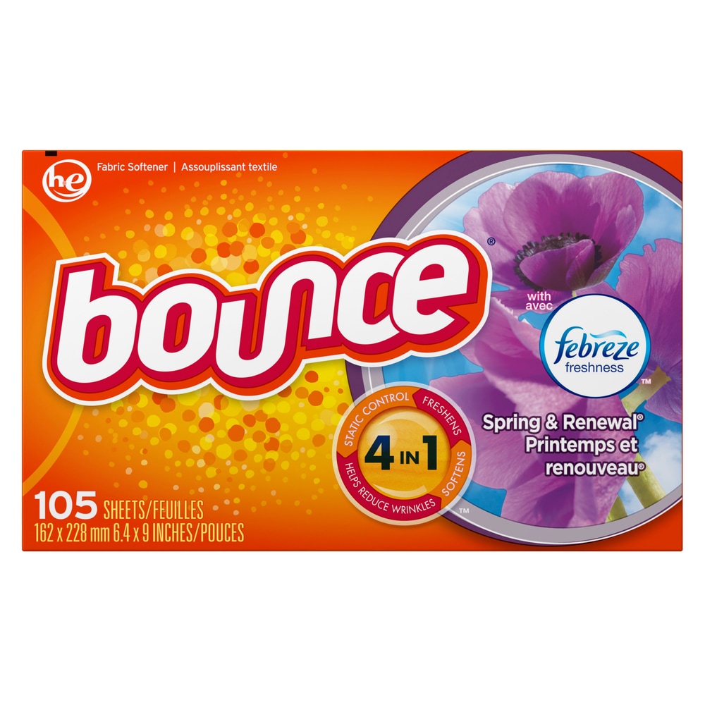 Feuilles Bounce avec Febreze printemps et renouveau paq. 105 Canadian