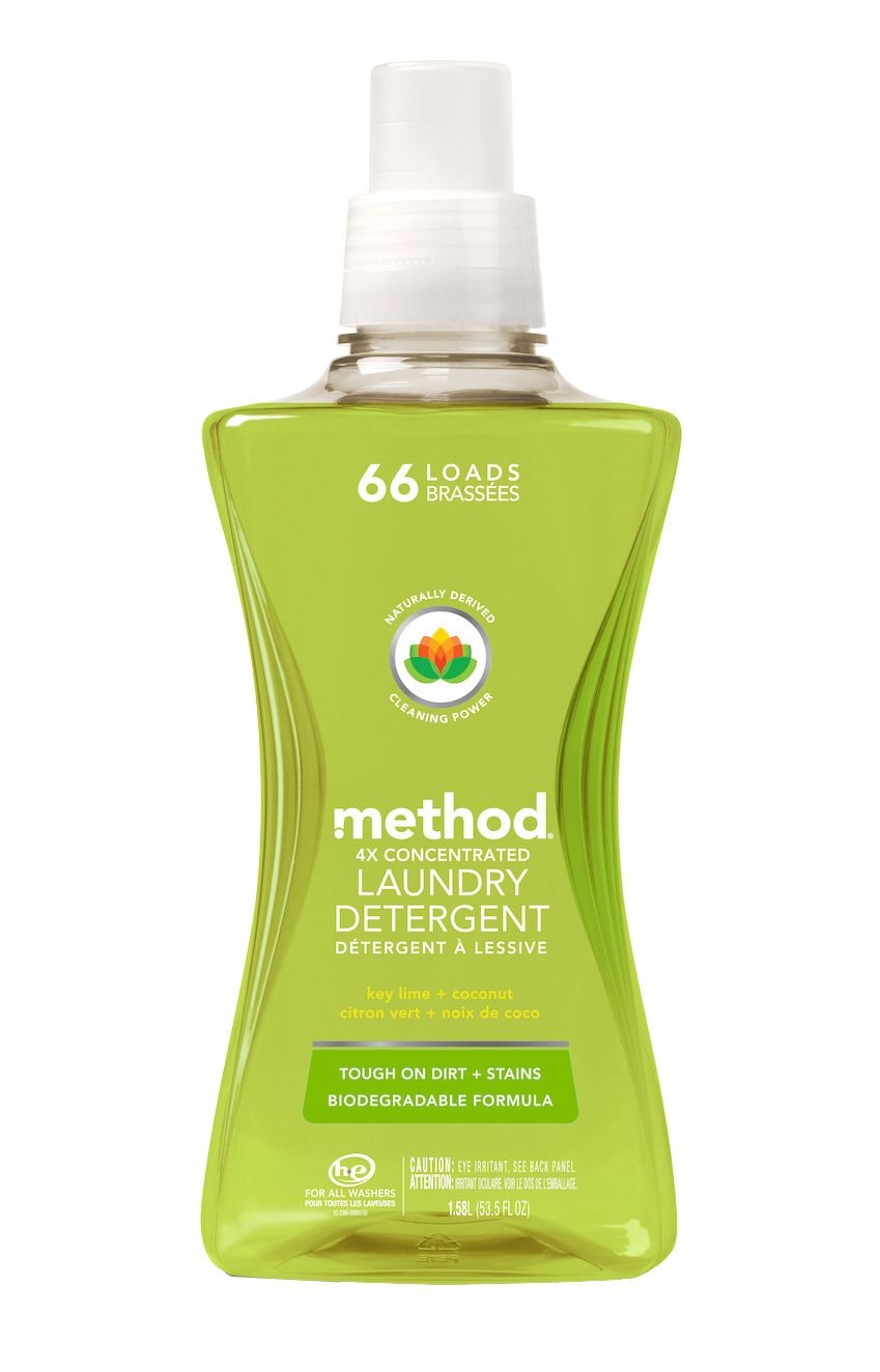 method 4x Concentrated Laundry Detergent, Key & Coconut, 66Load