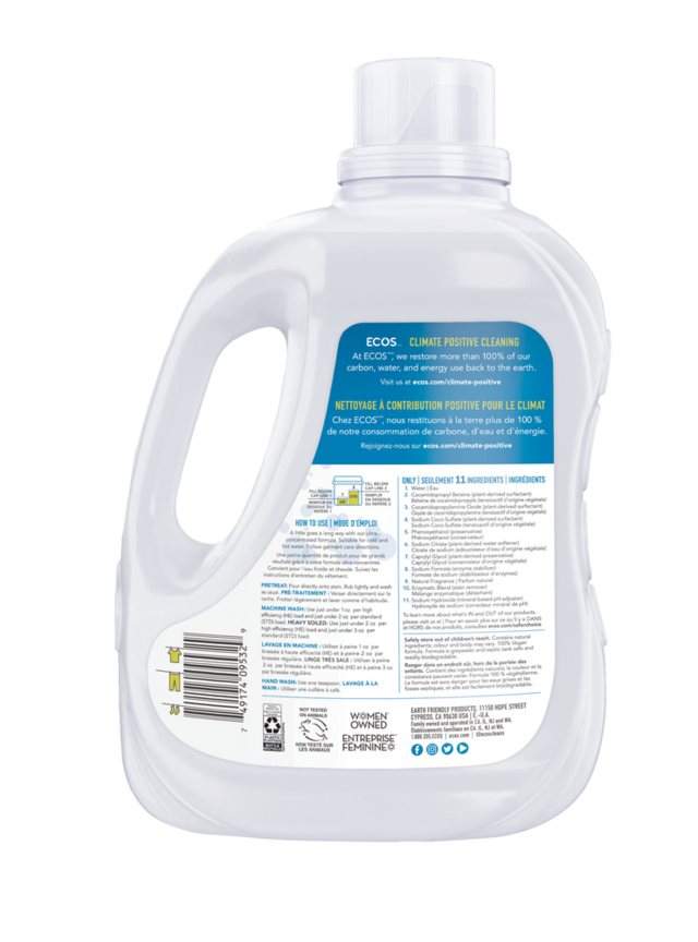 Ecos Hypoallergenic Liquid Laundry Detergent, Honeydew Melon Scent, 170