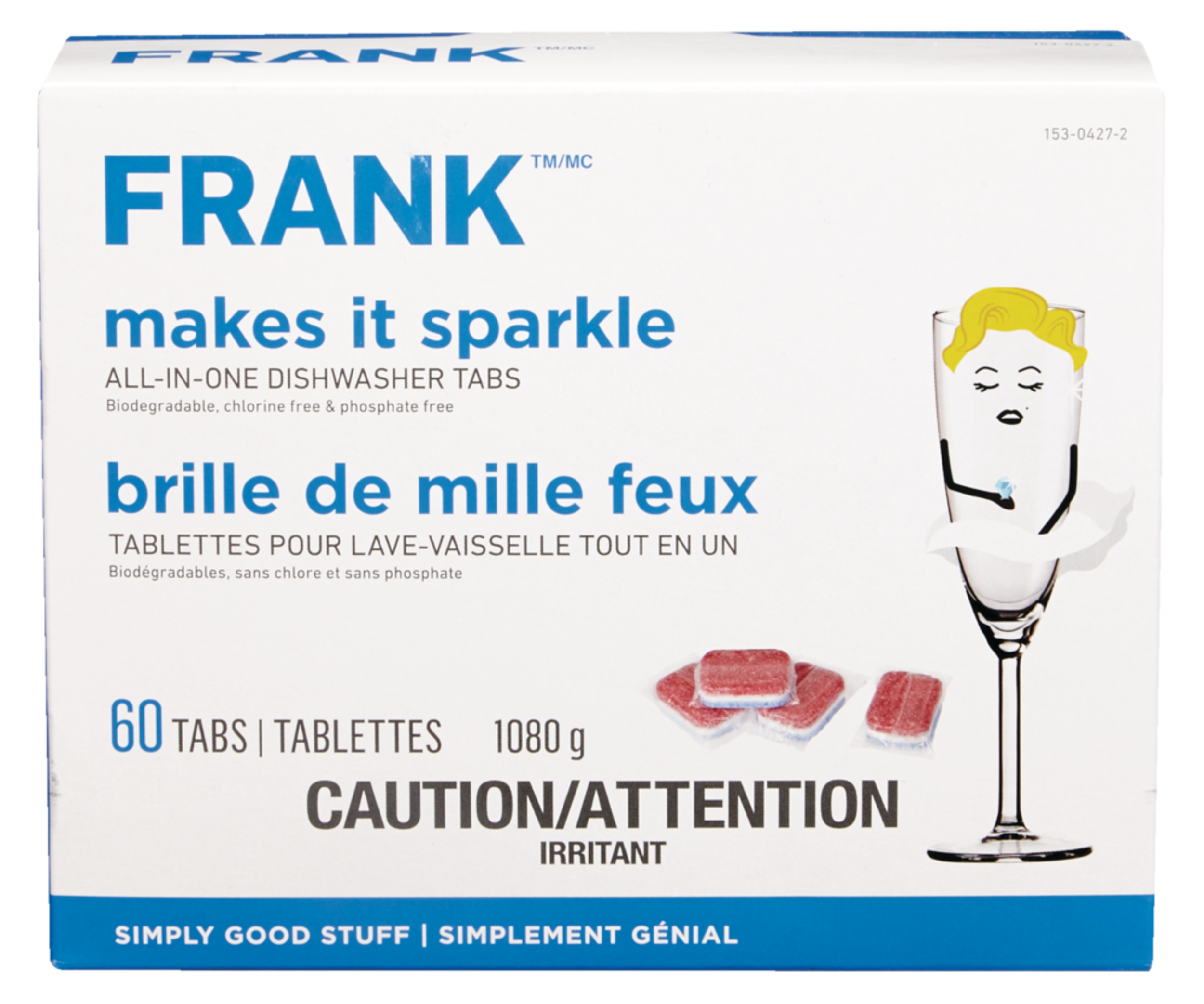 FRANK Automatic Dishwasher Detergent Tabs, Scented, 60-pk Front_Elevated