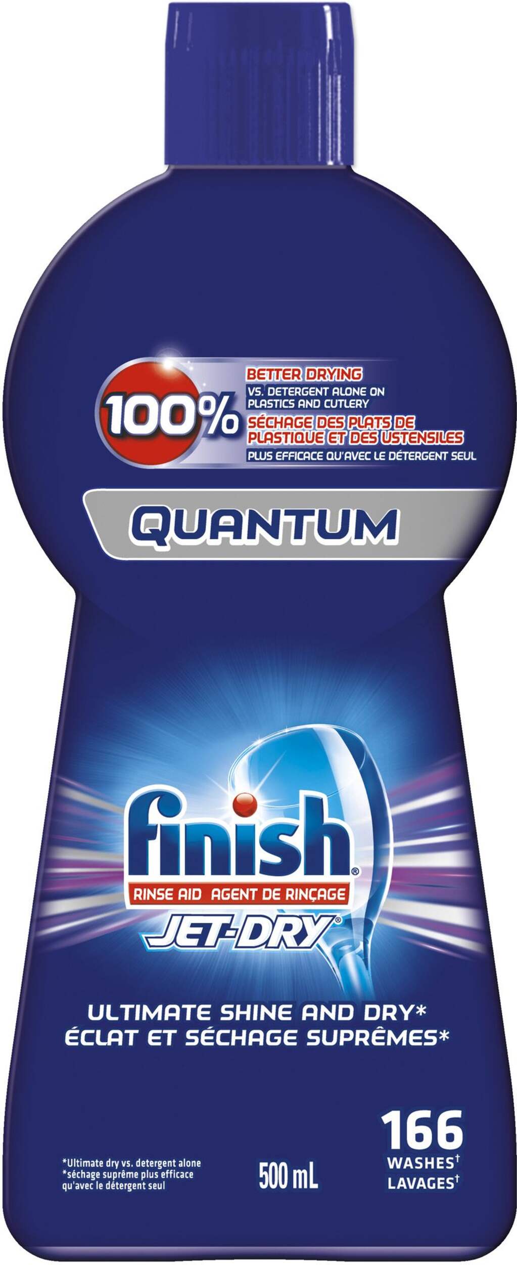 Finish Quantum Jet Dry Liquid Rinse Aid, Fresh Scent, 500-mL Front_Flat