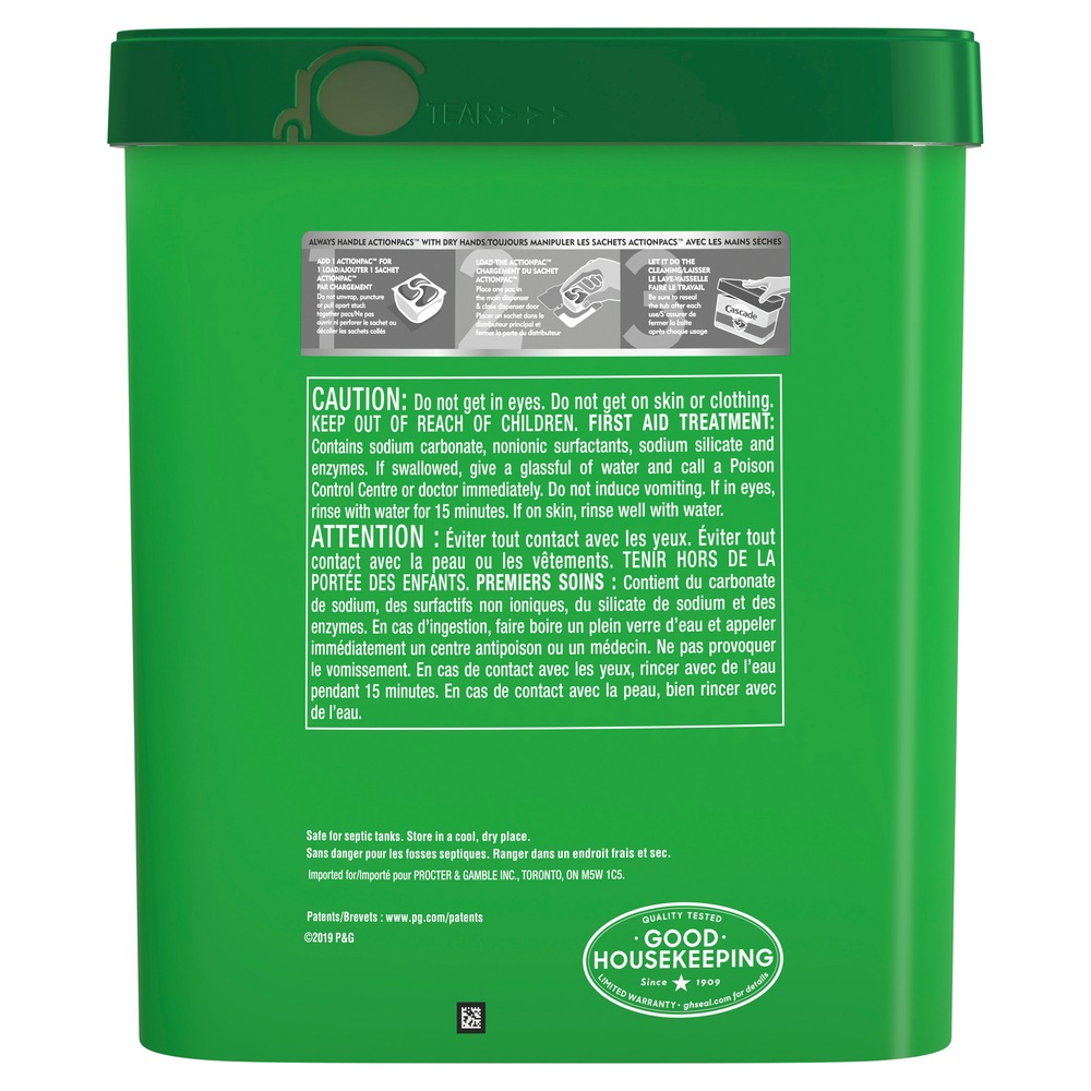 Cascade ActionPacs™ Dishwasher Detergent with Dawn, Fresh Scent, 90pk