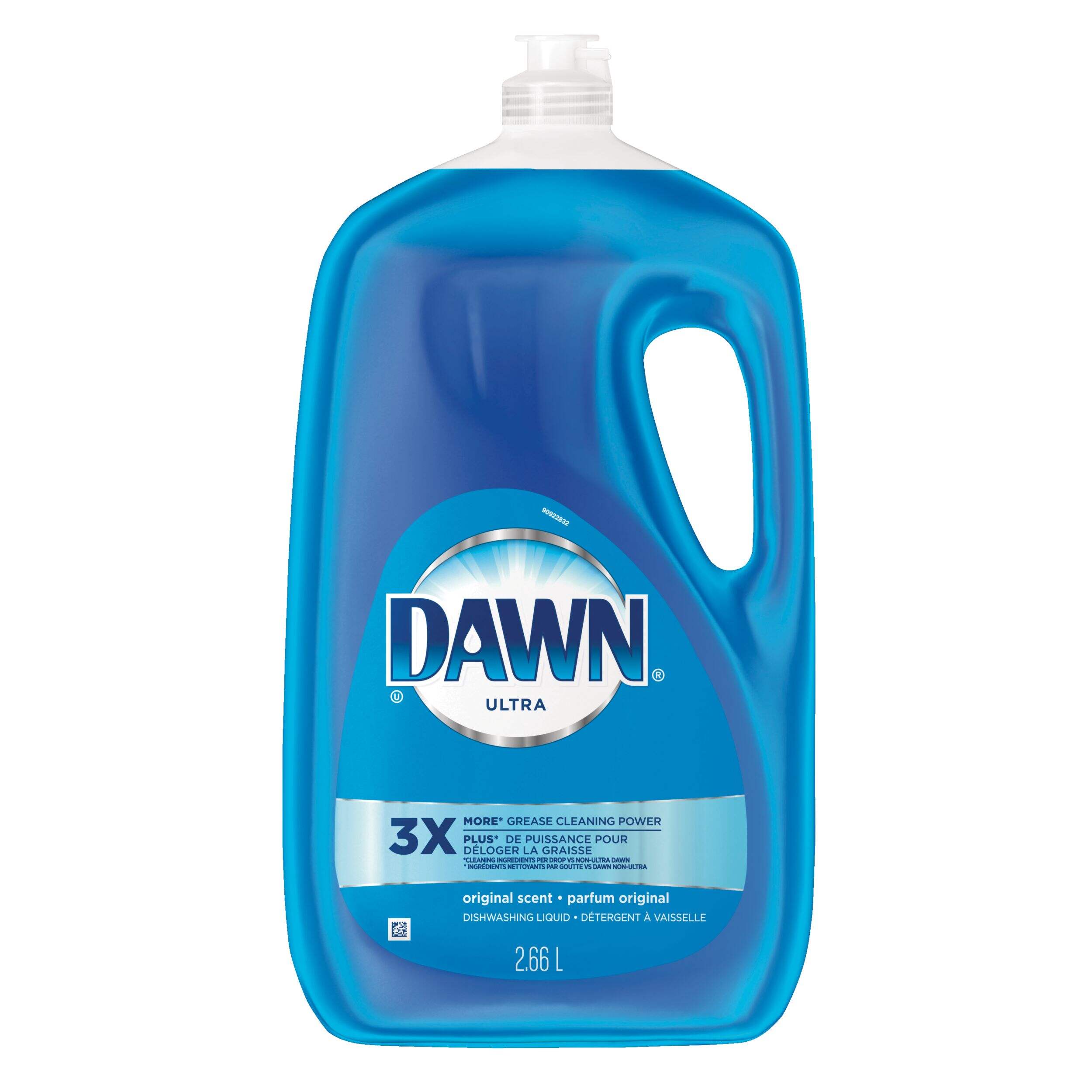 Savon à vaisselle liquide antibactérien Dawn Ultra, parfum original, 2,66 L Front_Flat