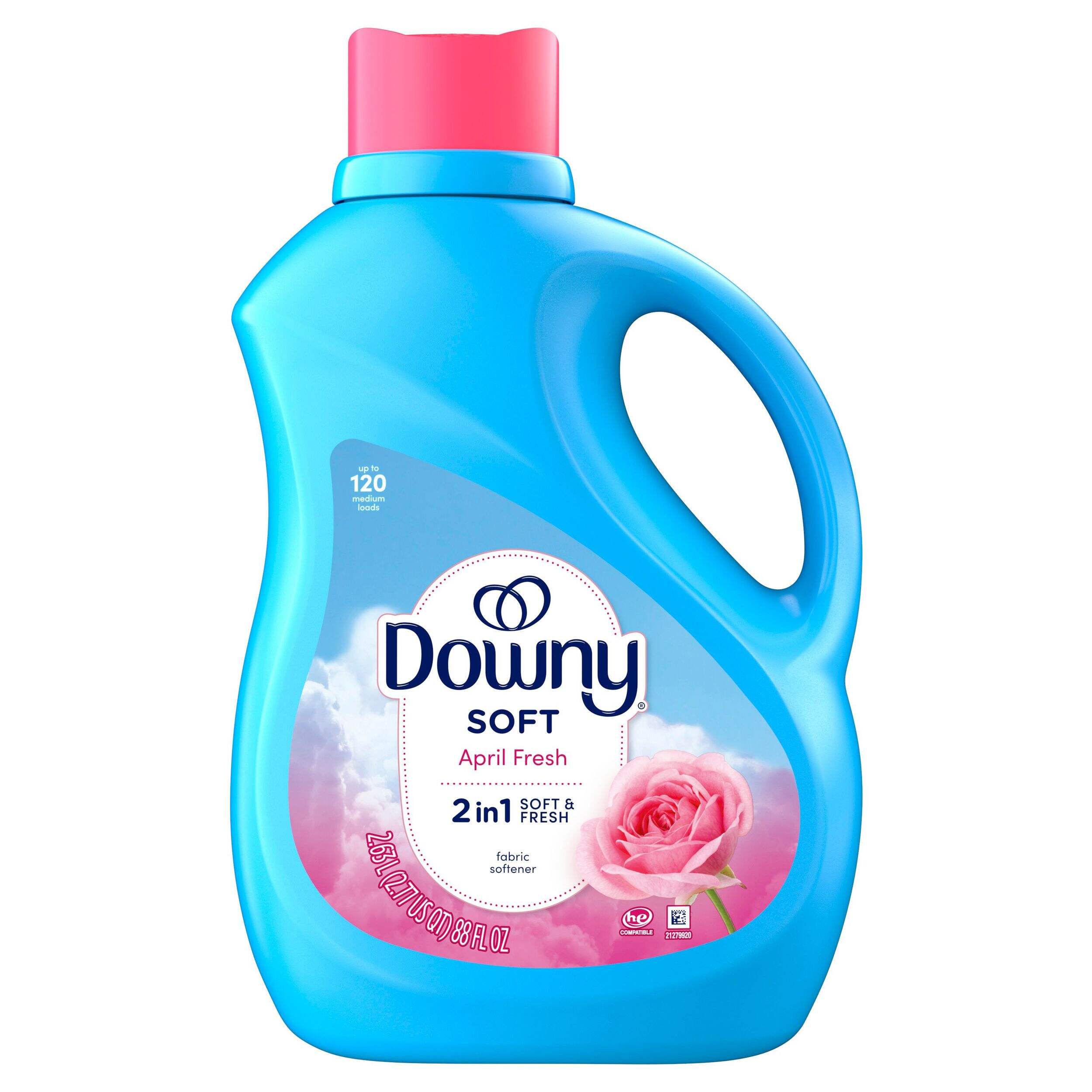 Downy Ultra Liquid Fabric Conditioner, April Fresh, 120-Loads, 2.63-L Front_Flat