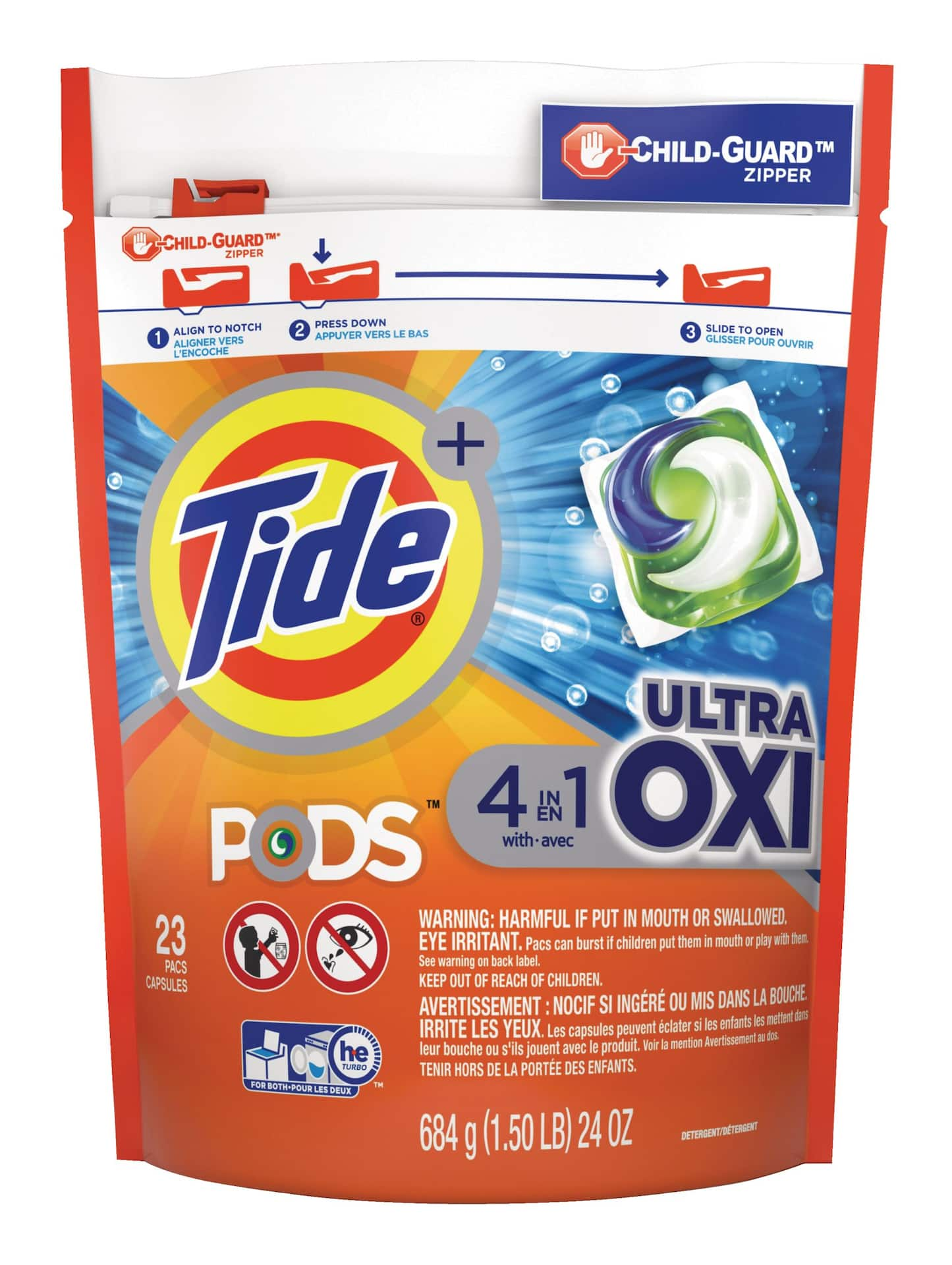 Capsules de détergent à lessive Tide PODS® Ultra Oxi avec