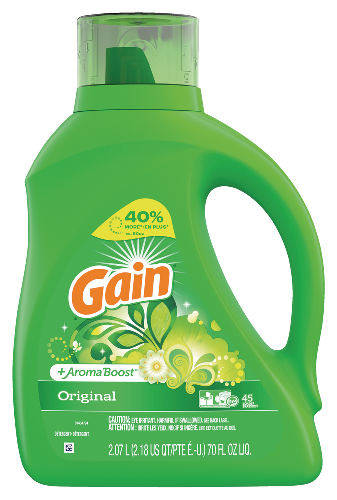 Gain Liquid Laundry Detergent with Aroma Boost, Original Scent, 45 Load