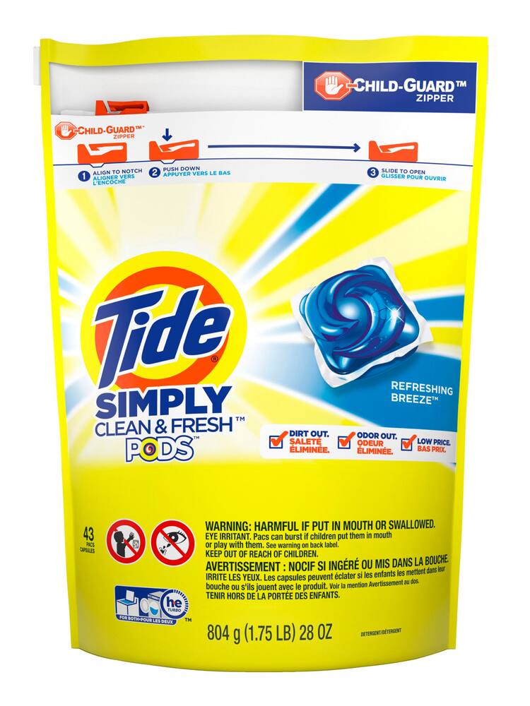 Tide Simply Pods Refreshing Breeze Scent, 43-pk | Canadian Tire