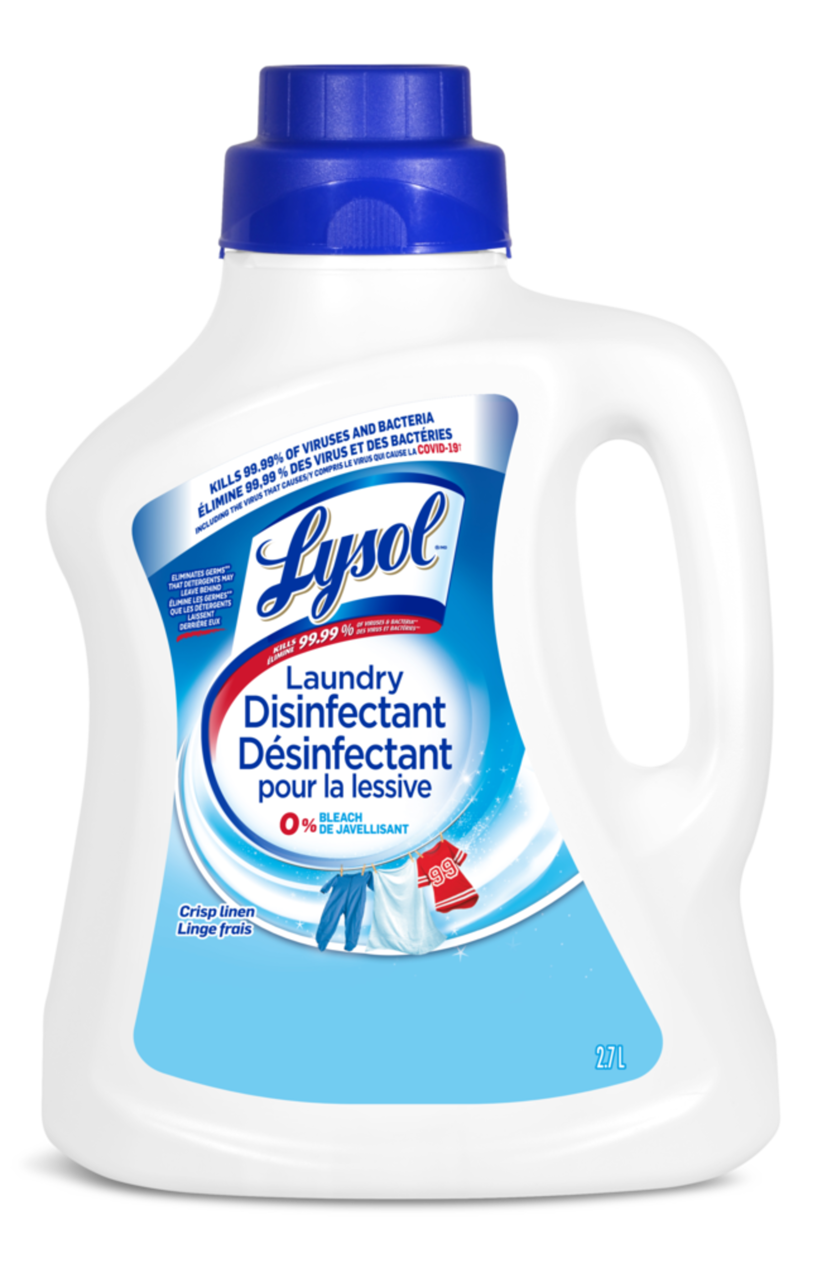 Lysol Laundry Disinfectant, Crisp Linen Scent, 2.7-L Front_Flat