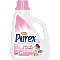 Purex Baby Soft Liquid Laundry Detergent, Unscented, 49-Load, 2.26-L