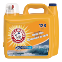 Arm & Hammer Liquid Laundry Detergent with Baking Soda, Clean Burst Scent, 128-Load, 5.6-L Front_Flat