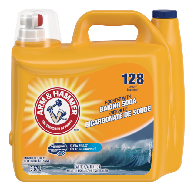 Arm & Hammer Liquid Laundry Detergent with Baking Soda, Clean Burst