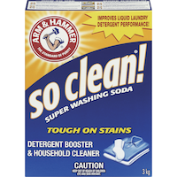 Arm & Hammer Washing Soda Laundry Detergent Booster, 3-kg