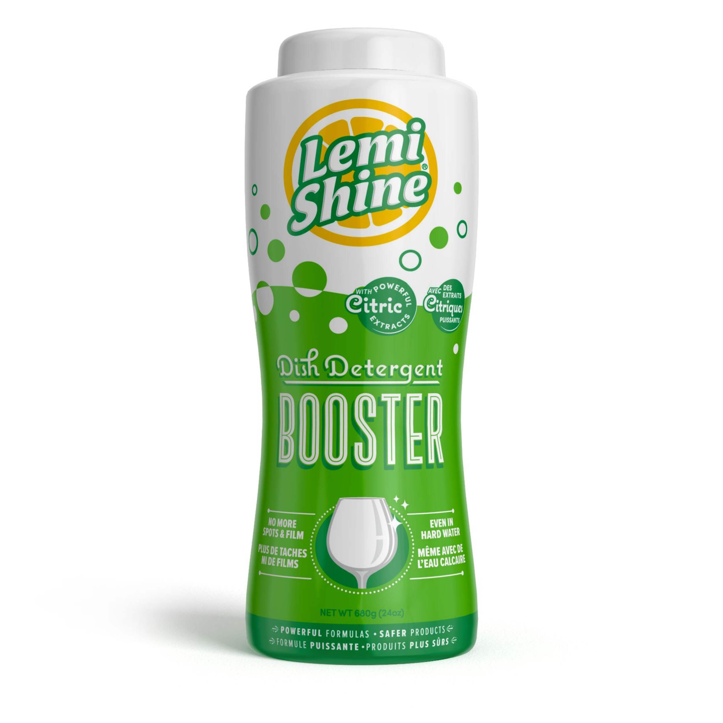 Lemi Shine Dishwasher Detergent Powder Booster, Fresh Lime Scent, 680-g Front_Flat