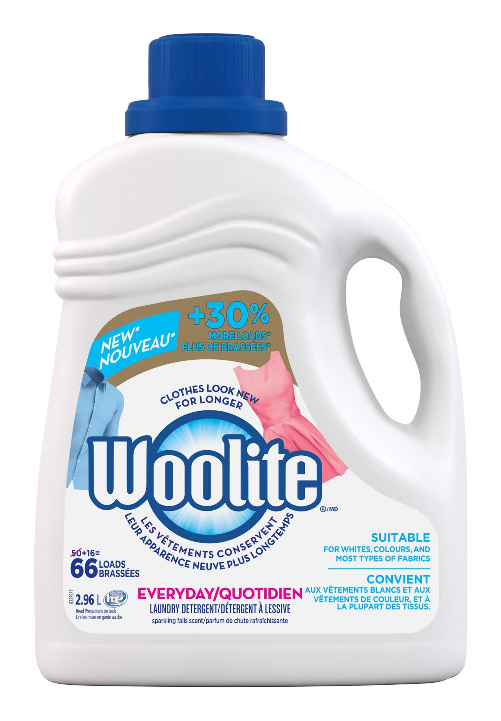 Woolite Everyday Liquid Laundry Detergent, Sparkling Falls Scent, 66 ...