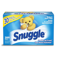 Snuggle Dryer Sheets, Cuddle Up Fresh, 200-count