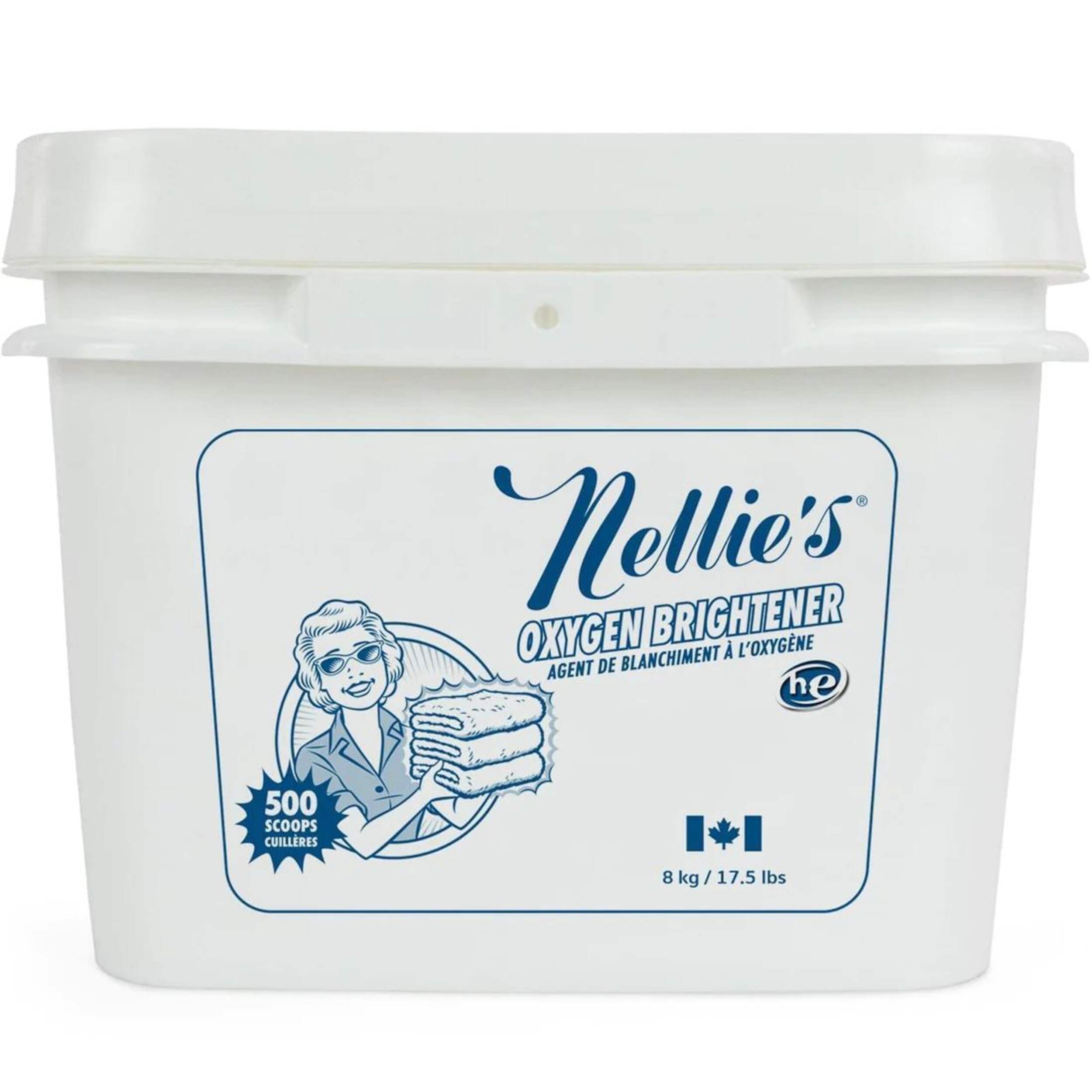 Nellie's All-Natural Oxygen Laundry Brightener Powder, 50-Load, 800-g ...