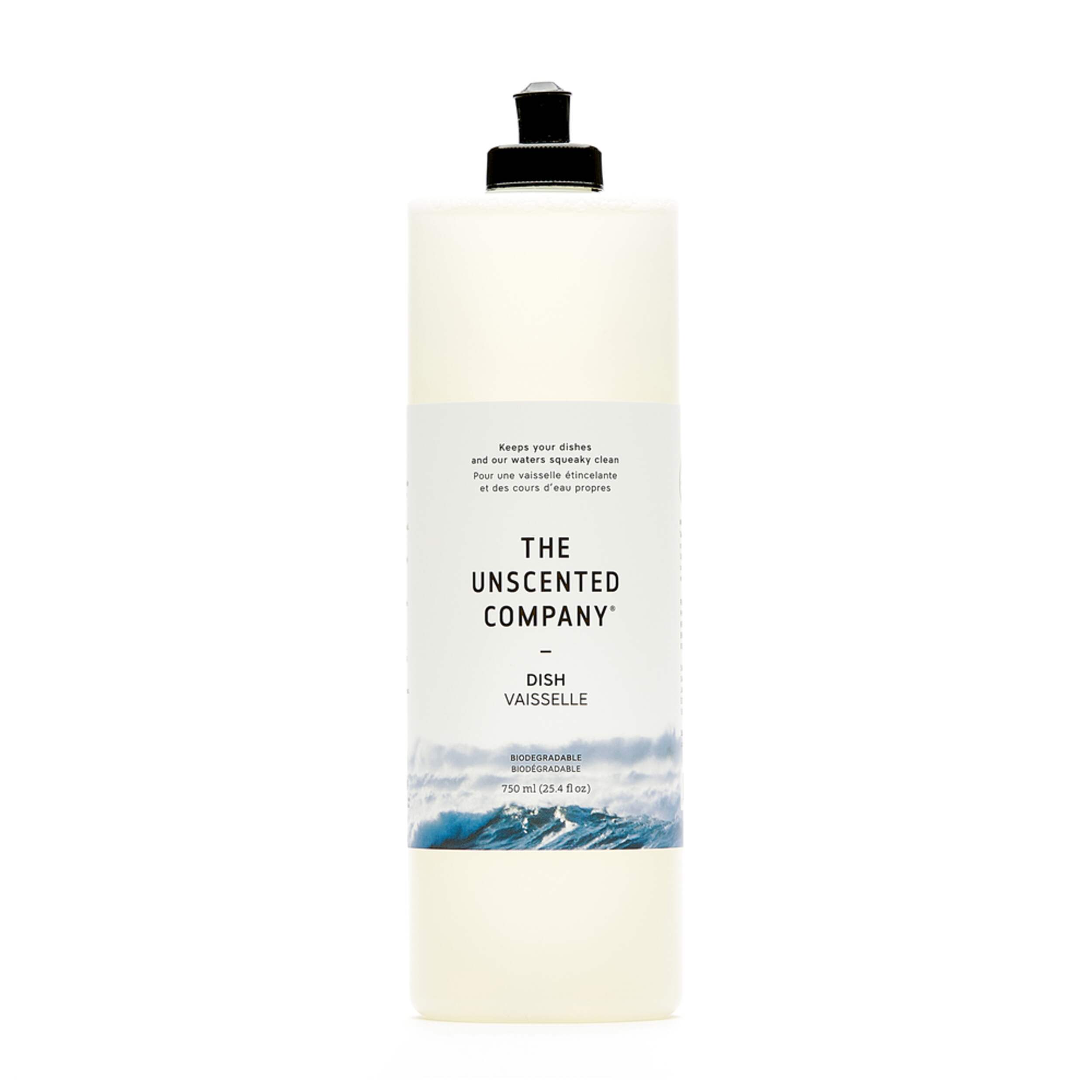 Savon à vaisselle liquide The Unscented Company, non parfumé, 750&nbsp;mL Front_Flat