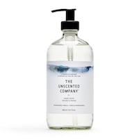 The Unscented Company Gel Hand Soap with Pump, Glass Bottle, Unscented, 465-mL