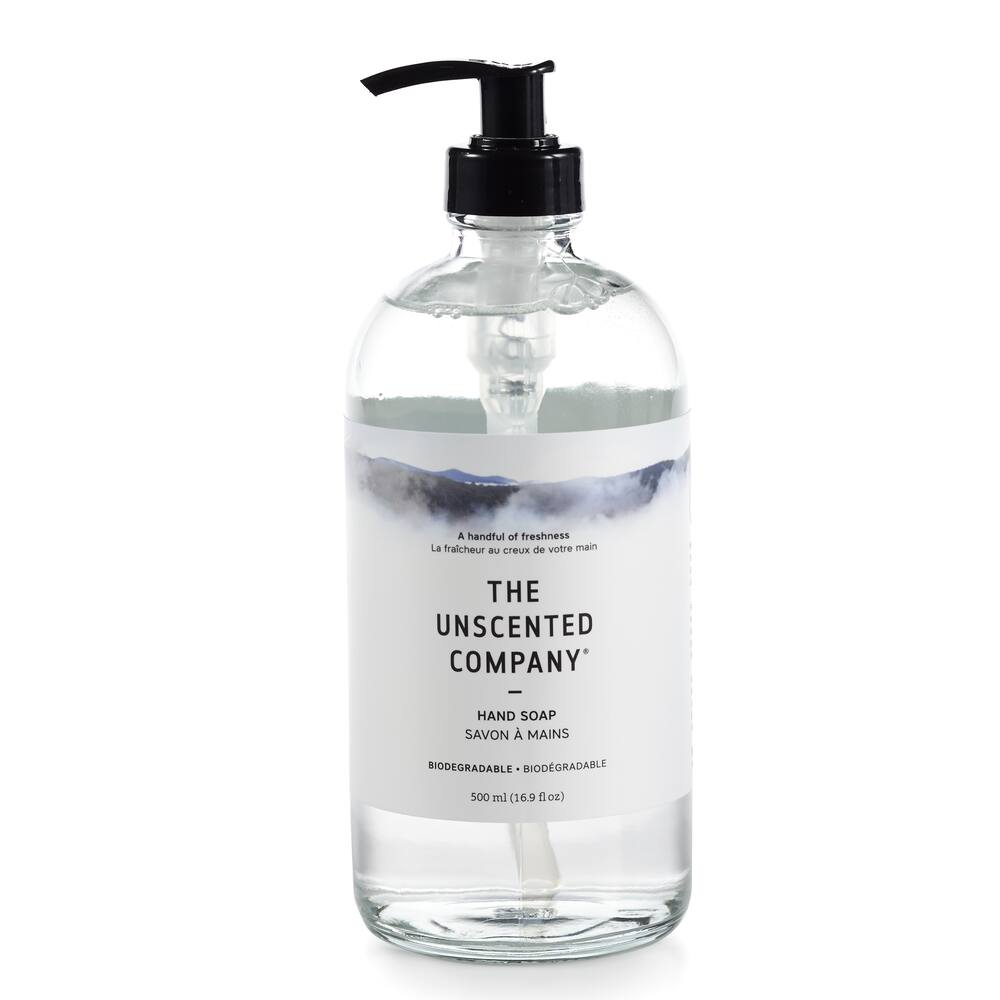 The Unscented Company Gel Hand Soap with Pump, Glass Bottle, Unscented ...