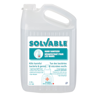 Recharge de désinfectant liquide pour les mains Solvable, non parfumé, 3,78 L Front_Flat