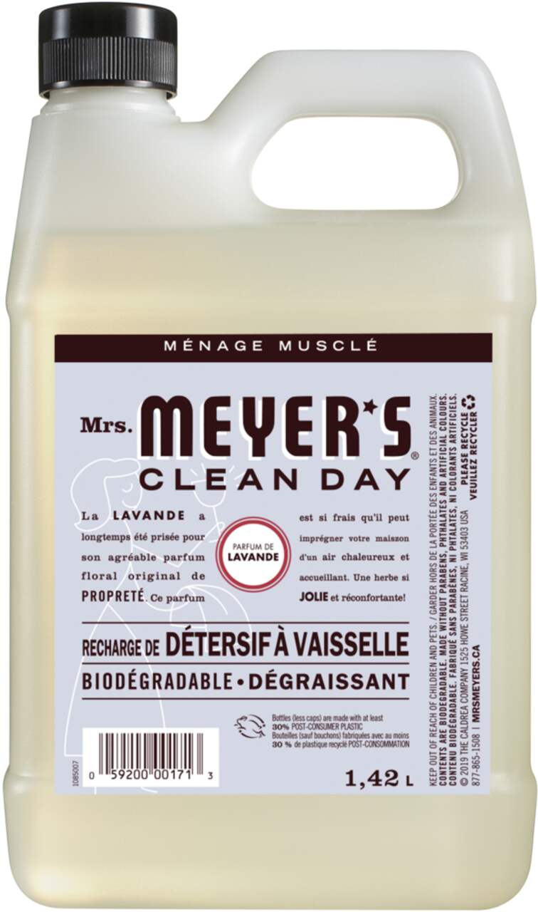 Recharge de savon à vaisselle liquide Mrs. Meyer's Clean Day
