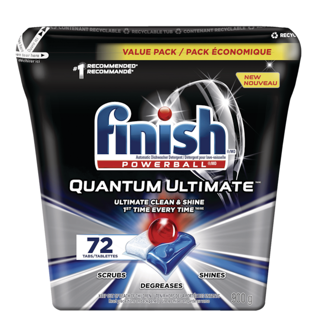 Finish Quantum Ultimate Dishwasher Detergent Tabs, Fresh Scent, 72-pk ...